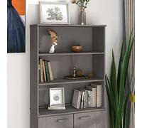 ZQQLVOO HAMAR Table d'appoint, armoires de buffet, armoires de cuisine, haut de meuble haut, gris clair, 85 x 35 x 100 cm, en bois massif pour salon, salle à manger et cuisine