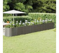 ZQQLVOO Jardinière surélevée en acier revêtu par pulvérisation - 620 x 80 x 68 cm - Gris - Solution idéale pour un jardinage peu encombrant et des plantes saines