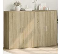ZQQLVOO Lot de 2 buffets en chêne Sonoma - 60 x 31 x 84 cm - En bois avec structure robuste et surface résistante à l'humidité pour un espace de rangement optimal dans le salon