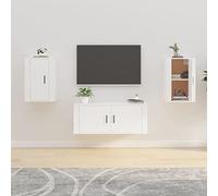 ZQQLVOO Lot de 2 étagères de rangement pour salon, table TV, bibliothèque, meuble de rangement, meuble TV, blanc, 40 x 34,5 x 60 cm, convient pour le salon, la chambre à coucher
