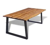 ZQQLVOO Meuble de salon - Console - Table mange-debout - En bois d'acacia massif - 200 x 90 cm - Convient pour cuisine, salle à manger, salon et bureau