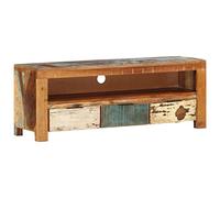 ZQQLVOO Meuble TV en bois massif recyclé 110 x 30 x 40 cm