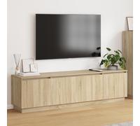 ZQQLVOO Meuble TV LED en chêne Sonoma - Buffet suspendu - Pour TV - Table basse - Étagère 180 x 38 x 49 cm - Matériau du bois