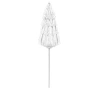 ZQQLVOO Parasol de plage inclinable - 240 cm - Blanc, Blanc., 180 x cm