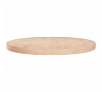 ZQQLVOO Plateau de table rond Ø 80 x 4 cm en chêne massif non traité pour table basse, table d'appoint, table d'appoint, design rustique, durable, surface naturelle à peindre