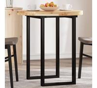 ZQQLVOO Plateau de table rond en bois d'acacia massif Ø 70 x 4 cm, surface non traitée pour table à manger ou table de bar, bois dur durable, facile d'entretien et polyvalent.