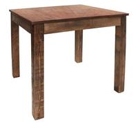 ZQQLVOO Table à manger en bois massif recyclé - 82 x 80 x 76 cm - Aspect vintage rustique avec plateau de table stable et pieds robustes pour une qualité durable et une patine authentique