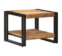 ZQQLVOO Table basse de salon, table basse pour salon, intérieur, 50 x 50 x 38 cm, bois massif brut, manguier