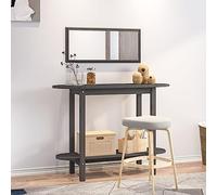 ZQQLVOO Table basse, table d'appoint, décorative, pour salon, console, gris, 110 x 40 x 80 cm, en bois de pin massif, convient pour salon, chambre à coucher, bureau