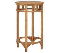 ZQQLVOO Table console de salon, table de bar, diamètre 60 cm, en teck massif, convient pour la cuisine, la salle à manger, le salon et le bureau