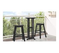 ZQQLVOO Table de bar ronde en polyéthylène pour terrasse et jardin, table debout résistante aux intempéries au design moderne, montage facile pour l'extérieur, construction robuste, 55 x 55 x 107 cm