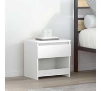 ZQQLVOO Table de chevet blanche 40 x 30 x 39 cm en bois avec tiroir et compartiment - Table d'appoint robuste comme commode ou table basse pour espace de rangement, durable et polyvalente pour vos
