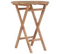 ZQQLVOO Table de jardin en teck - 60 cm - Pliable - Bois massif