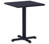 ZQQLVOO Table de jardin, noire, 60 x 60 x 75 cm, pour jardin, terrasse, table à manger, table de camping, table de fête, convient pour balcons, terrasses, terrasses