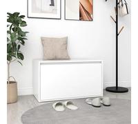 ZQQLVOO Tabouret de salle de bain avec espace de rangement, banc de lit, tabouret avec espace de rangement, meuble de couloir, 80 x 40 x 45 cm, blanc