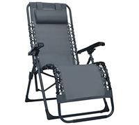 ZQQLVOO Textiline Chaise longue pliante Gris Pour extérieur, loisirs, jardin, piscine, convient pour jardin, terrasse, arrière-cour, côté piscine