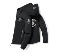 ZQSLFCCW Veste Légère pour Hommes et Femmes pour Anarchy Sons Imprimé à Capuche Fermeture éclair Cardigan Manteau Décontracté Affaires Hauts Vestes de Sport(Black,M)