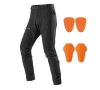 ZQURVO Pantalon de moto pour hommes et femmes, imperméable et respirant, avec protection CE amovible, durable et résistant à l'abrasion, pour une conduite en toute saison,Black-m