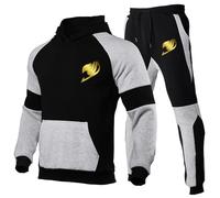 ZQURVO Survêtement homme FAIRY TAIL, ensemble sport 2 pièces, pantalon de survêtement, ensemble complet, sweat à capuche à manches longues et pantalon survêtement, thermique,Black1-xx_l