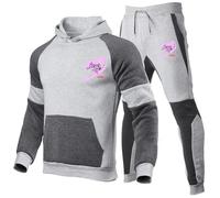 ZQURVO Survêtements pour hommes pour FAIRY TAIL, veste à capuche à manches longues et pantalon de survêtement 2 pièces sweat-shirt et jogging ensemble sport sweat-shirt avec poches,Grey2-s