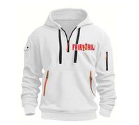 ZQURVO Sweat à Capuche pour Homme Fairy Tail, doublé Polaire, Demi-Zip, Sweat-Shirt à Capuche, Manches Longues, Sport, Veste Chaude d'hiver, Manteau de Sport décontracté avec Poches,White-x_l