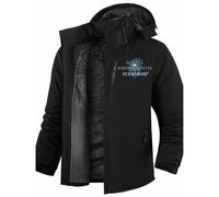 ZQURVO Veste polaire imperméable pour homme pour Monster Hunter, imperméable d'hiver pour le ski, veste de randonnée polaire chaude, manteaux thermiques d'extérieur capuche amovible,Black-xx_l