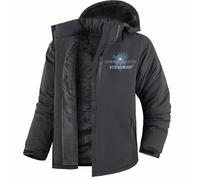 ZQURVO Veste polaire imperméable pour homme pour Monster Hunter, imperméable d'hiver pour le ski, veste de randonnée polaire chaude, manteaux thermiques d'extérieur capuche amovible,Grey-9x_l