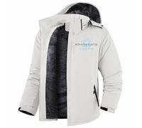 ZQURVO Veste polaire imperméable pour homme pour Monster Hunter, imperméable d'hiver pour le ski, veste de randonnée polaire chaude, manteaux thermiques d'extérieur capuche amovible,White-7x_l