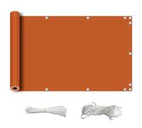 ZQXFZ Brise Vue Balcon Exterieur 90x200cm 165g/㎡ imperméable Facile à Assembler Garde de Vie privée Brise Vent Terrasse Protection Balcon -Orange.