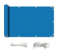 ZQXFZ Brise Vue pour Balcon 90x300cm 165g/㎡ Coupe-Vent Assemblage Rapide Garde de Vie privée Pare Vue Exterieur Revêtement et Pare Vue de Balcon -Lac Bleu.