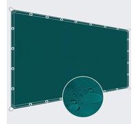 ZQXFZ Brise Vue pour Balcon Appartement 60x600cm Couche ImperméAble Polyester(160g/㎡) Solide Et Robuste Livré avec Corde et Serre-CâBles pour Balcon et ClôTures -Vert Foncé.