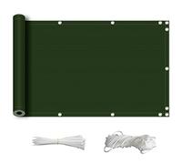 ZQXFZ ecran de Balcon 80x150cm 165g/㎡ imperméable Facile à Assembler Garde de Vie privée Brise-Vue de Balcon Pare Vue Jardin -Vert Foncé.