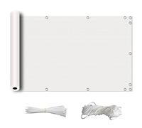 ZQXFZ Pare Vue Balcon 70x400cm 165g/㎡ Coupe-Vent Facile à Assembler Garde de Vie privée Toile De Balcon Revêtement et Pare Vue de Balcon -Blanc.