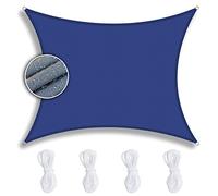 ZQXFZ Toile d'Ombrage Rectangulaire 2x4m Bleu Royal， Toile d'Ombrage Tissu Imperméable Bloque 90% des UV Indéchirable, Toile Ombrage pour Jardin Terrasse Camping
