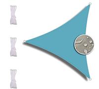 ZQXFZ Toldo Para Sombra de 4 x 4 x 4 m, Para jardín, balcón, Con protección UV, Para quitar el toldo Triangular, Azul Lago