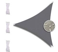 Zqxfz Toldo Vela Impermeable 3X3X3M， Sombra Prevención Rayos UV Para Patio al Aire Libre Piscina Toldo Resistente E Lmpermeabl toldo Vela de Sombra -Gris Claro