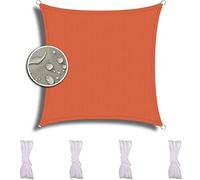 Zqxfz Toldo Vela Sombra Rectangular 3.6X3.6M, Sombra Prevención Rayos UV Para Patio al Aire Libre Piscina Toldo Resistente E Impermeable, Toldos Para Patio Baratos -Naranja