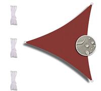 Zqxfz Toldo Vela Triangular 4X4X5.7M， Sprotección Solar Rayos UV Para Patio al Aire Libre Piscina Toldo Resistente E Impermeable, Velas de Sombra -Rojo óxido
