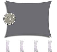 Zqxfz toldos Para Patio 3X4M, Impermeable,Respirable, Para Terraza Exterior, Toldo Resistente E Lmpermeabl toldo Vela de Sombra -Gris Claro