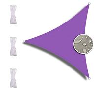 Zqxfz Vela de Sombra 5X5X7.1M， Sombra Prevención Rayos UV Para Patio al Aire Libre Piscina Toldo Vela De Sombra PES Rectangular Toldos Para Patios Exteriores -Púrpura