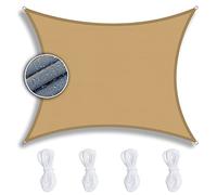 ZQXFZ Voile d Ombrage Rectangulaire 4x8m Jaune Sable， Toile d'Ombrage résistant aux intempéries 90% Résistant Aux UV Indéchirable, Toile d'Ombrage pour Pelouse Balcon Plage