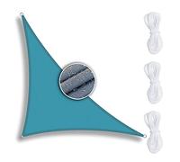 ZQXFZ Voile d Ombrage Triangulaire 3x3x4.3m Lac Bleu， Toile d'Ombrage résistant aux intempéries 90% Résistant Aux UV Indéchirable, Voile d Ombrage pour Jardin Terrasse Camping