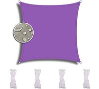 ZQXFZ Voile d'Ombrage Carré 2.5X2.5m, Voiture,Restaurant,Jardin, Polyester PES Hydrophobe Une Protection des Rayons UV, Voile D'Ombrage -Violet