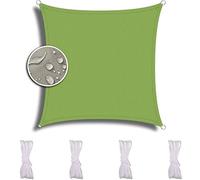 ZQXFZ Voile d'Ombrage Carré 2X2m, pour Jardin Terrasse Camping, Durable, ImperméAble Et RéSistante, Auvent Tissu ImperméAble à l'eau, Vert