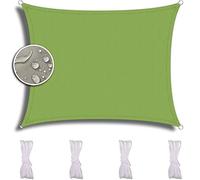 ZQXFZ Voile D'Ombrage Rectangulaire, 2X3m, pour Jardin Terrasse Camping, Polyester PES Hydrophobe Dpe Respirant Anti UV Toile D'Ombrage -Vert