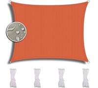 ZQXFZ Voile D'Ombrage Rectangulaire, 2X3m, Voiture,Restaurant,Jardin, Polyester PES Hydrophobe ImperméAble Et RéSistante, Toile D'Ombrage -Orange
