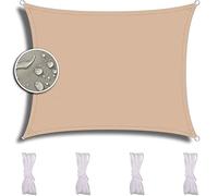 ZQXFZ Voile D'Ombrage Rectangulaire 4X8m, Voiture,Restaurant,Jardin, Durable, RéSistant Aux IntempéRies, Voile D'Ombrage Jardin, Couleur crème