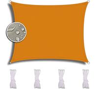 ZQXFZ Voile D'Ombrage Rectangulaire Anti UV 2.5X3m, Voiture,Restaurant,Jardin, Polyester PES Hydrophobe RéSistant Aux IntempéRies, Filet D'Ombrage -Jaune Mangue