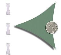 ZQXFZ Voile d'ombrage Triangle 3X4X5m, Voiture,Restaurant,Jardin, Polyester PES Hydrophobe ImperméAble Et RéSistante, Toile Ombrage, Dunkelgrün