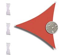 ZQXFZ Voile d'ombrage Triangle 5X5X5m, Voiture,Restaurant,Jardin, Durable, Respirant Voile RéSistante Pluie -Rouge